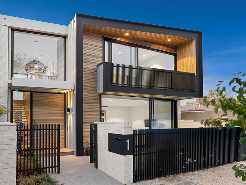 Modern home with aluminium windows and doors